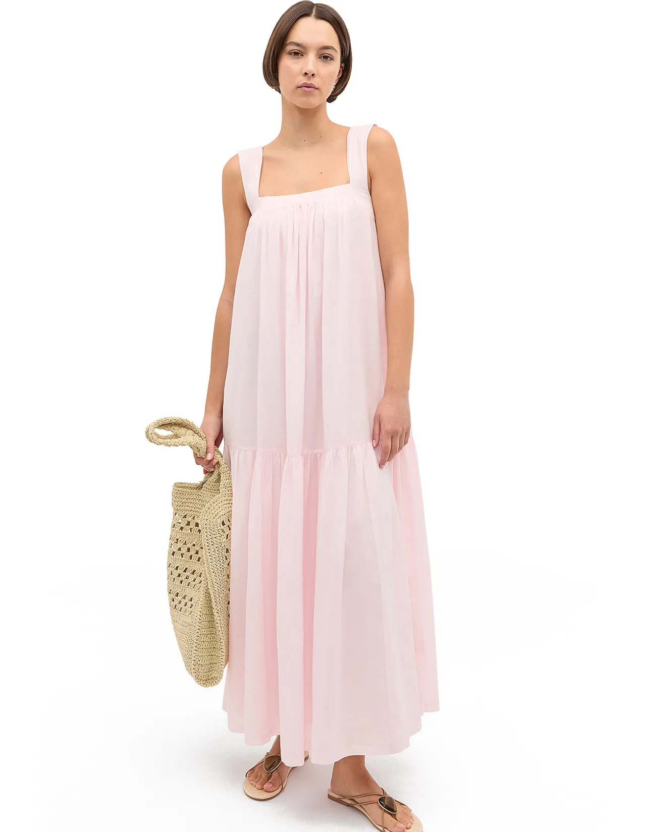 VOILE TIERED MAXI DRESS