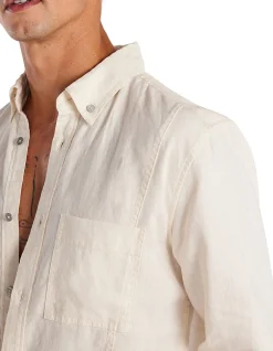 WASHED LINEN BUTTON DOWN SHIRT