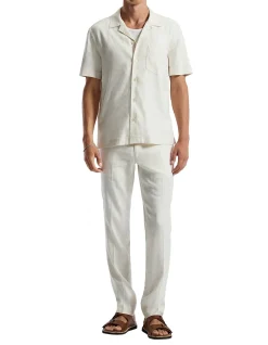 WASHED STRETCH LINEN PANT