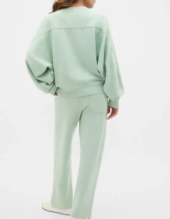 WASHED TERRY CREW NECK SWEAT