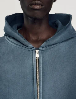 Washed Zip Hoodie Sweatshirt