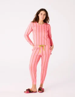 Wategos Soiree Stripe Pyjama Top & Slouch Pant Set