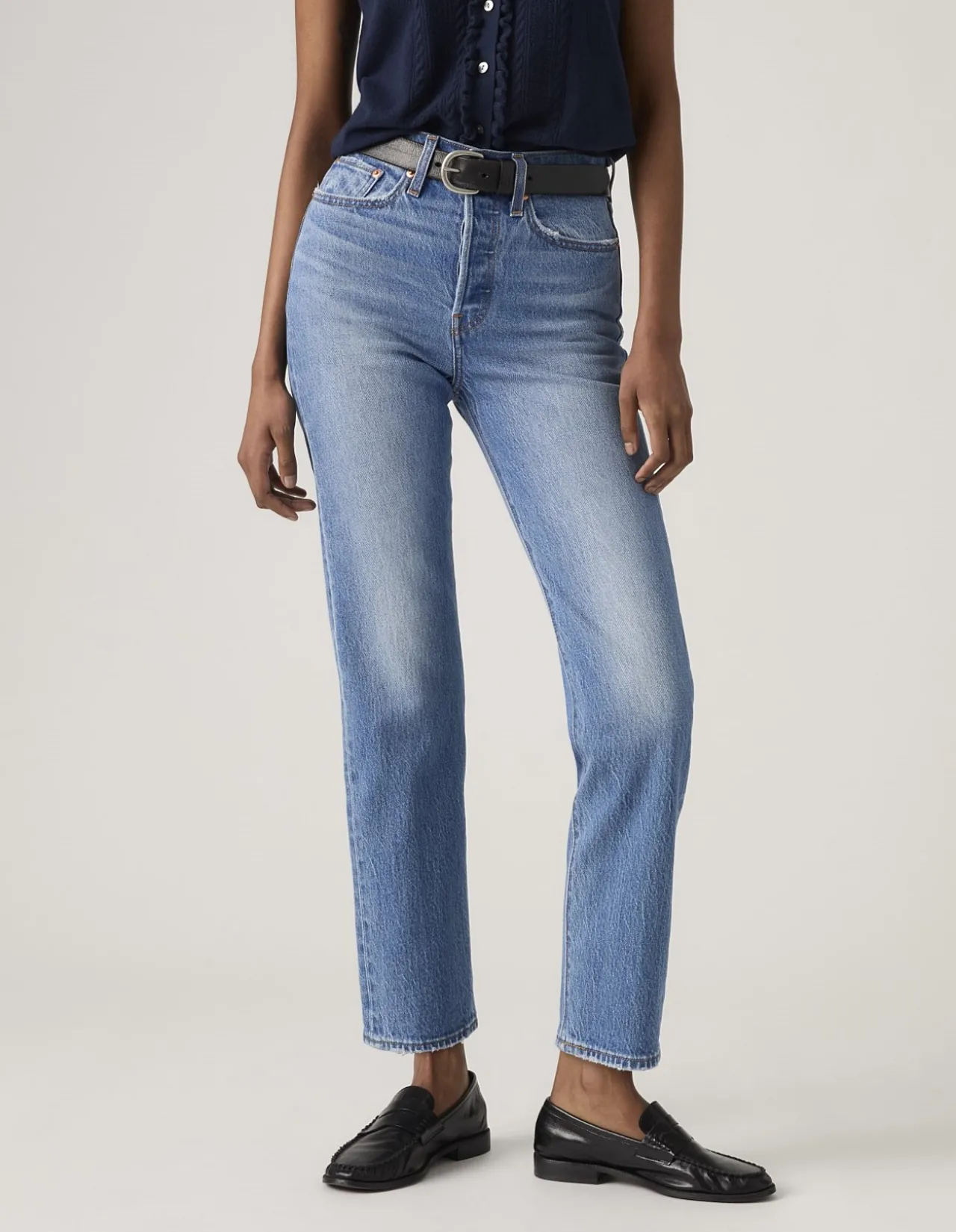 Wedgie Straight High Rise Ankle Jeans