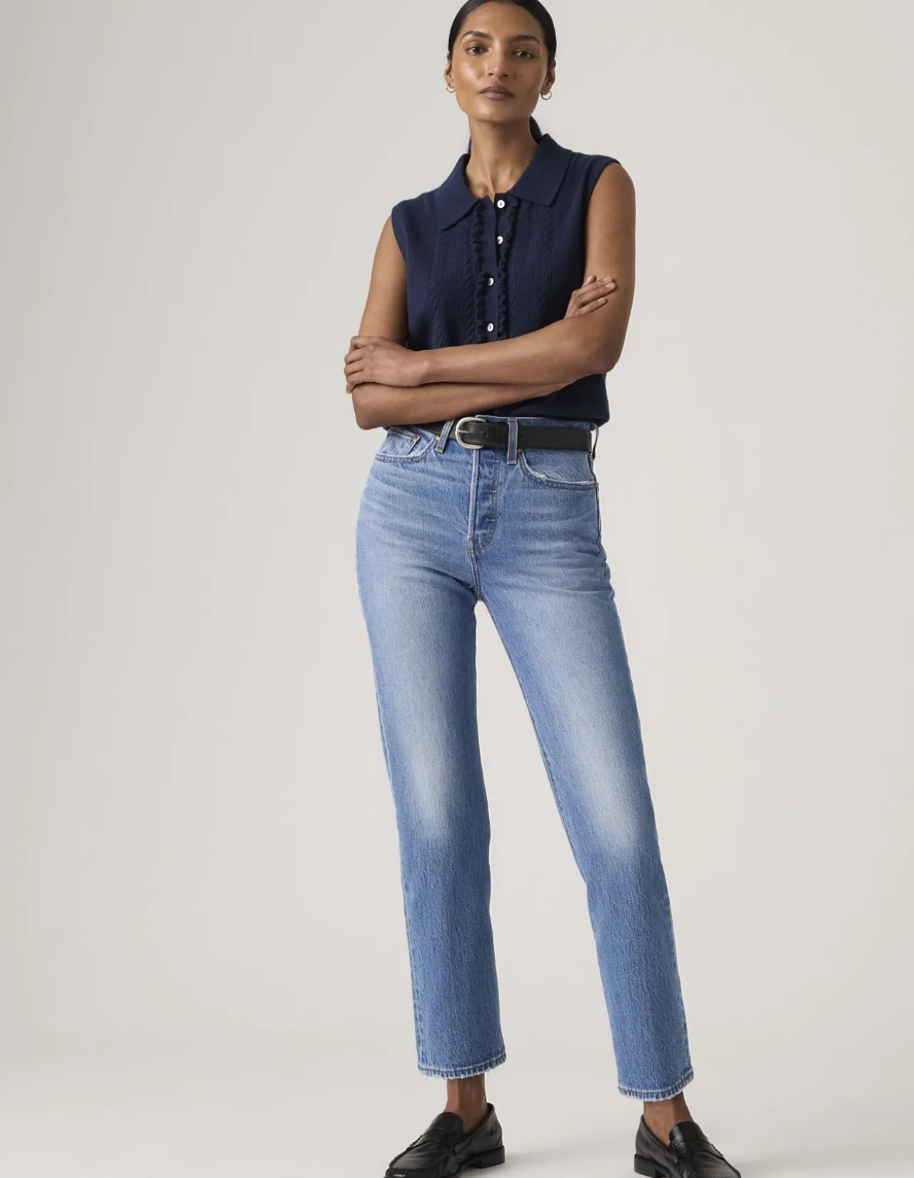 Wedgie Straight High Rise Ankle Jeans