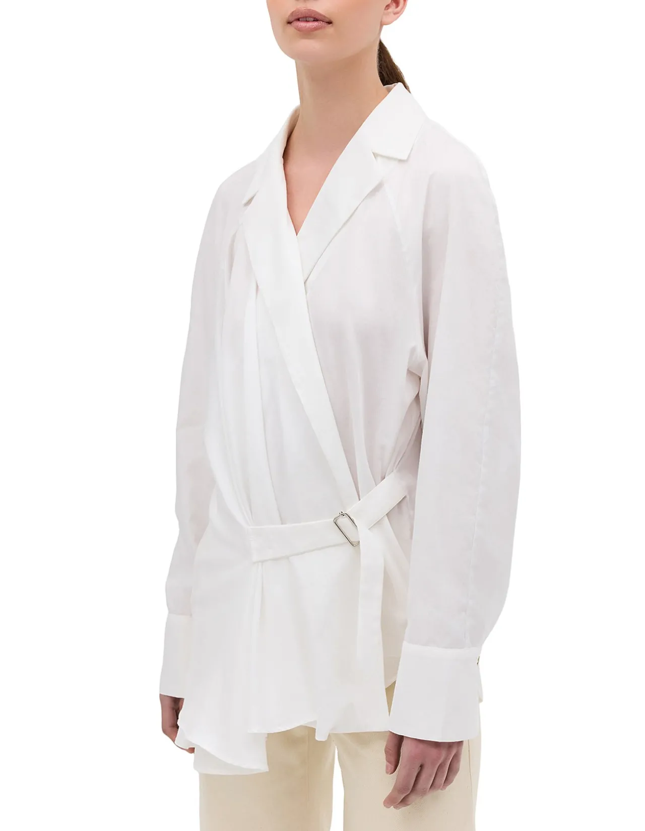 WHITE COTTON ISABELLA SHIRT