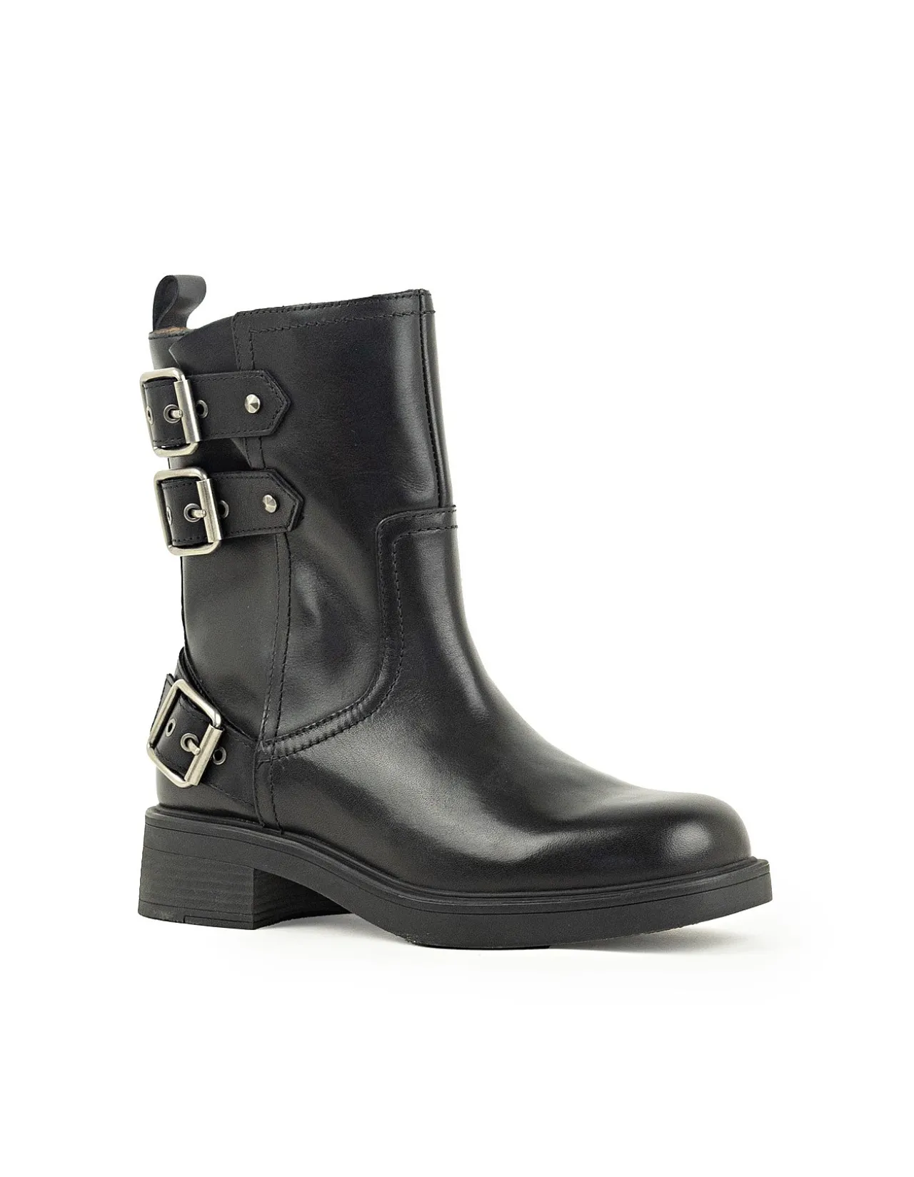 WHITLEY ANKLE BOOT WITH THREE BUCKLES