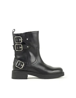 WHITLEY ANKLE BOOT WITH THREE BUCKLES