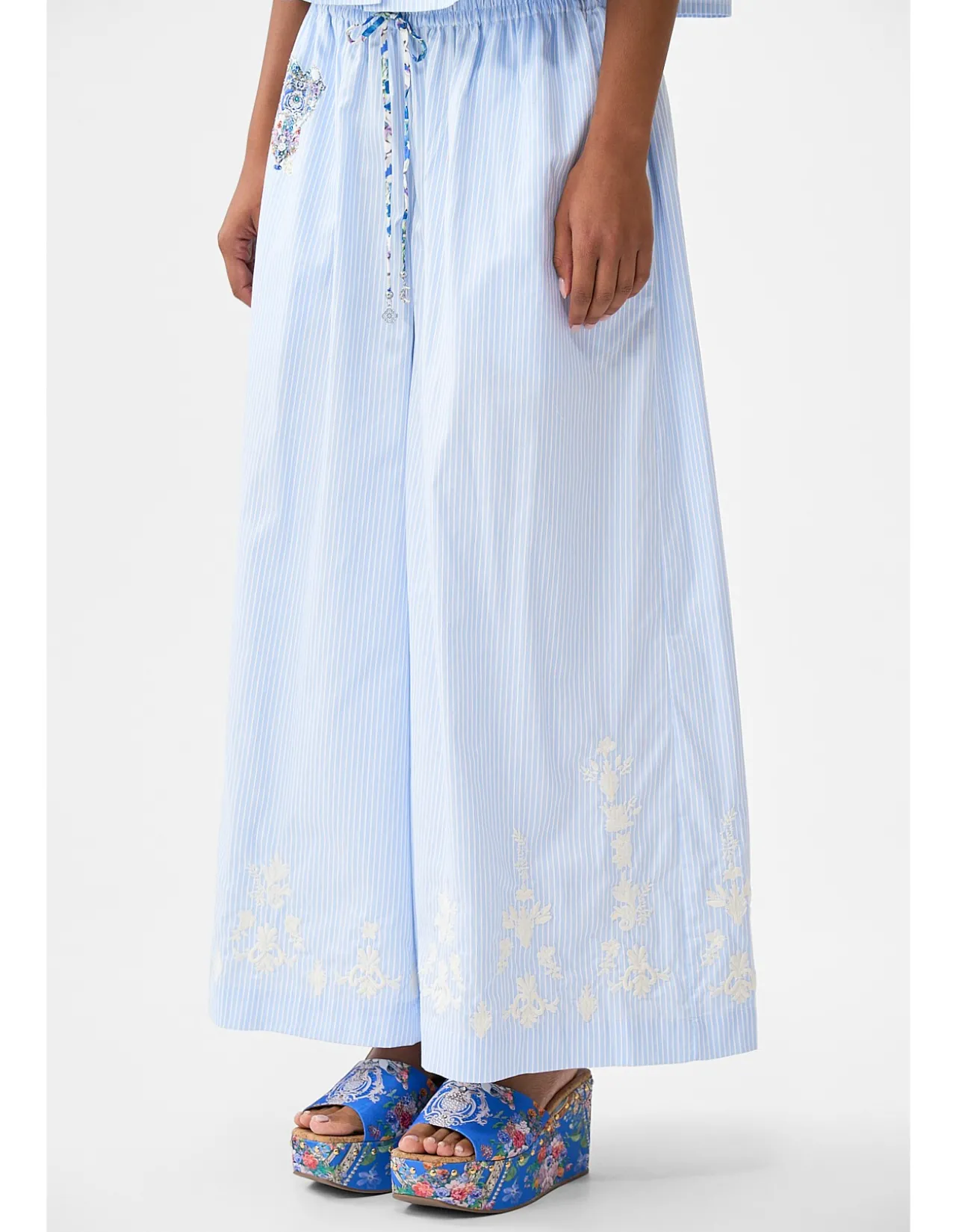 WIDE LEG ELASTIC WAIST PANT