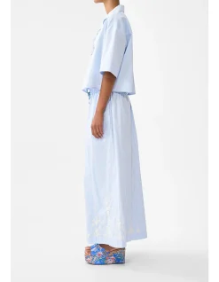 WIDE LEG ELASTIC WAIST PANT