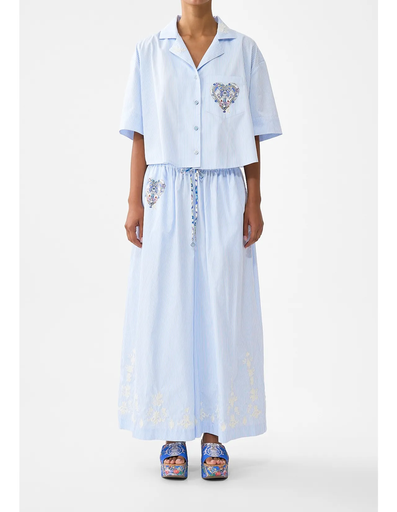 WIDE LEG ELASTIC WAIST PANT
