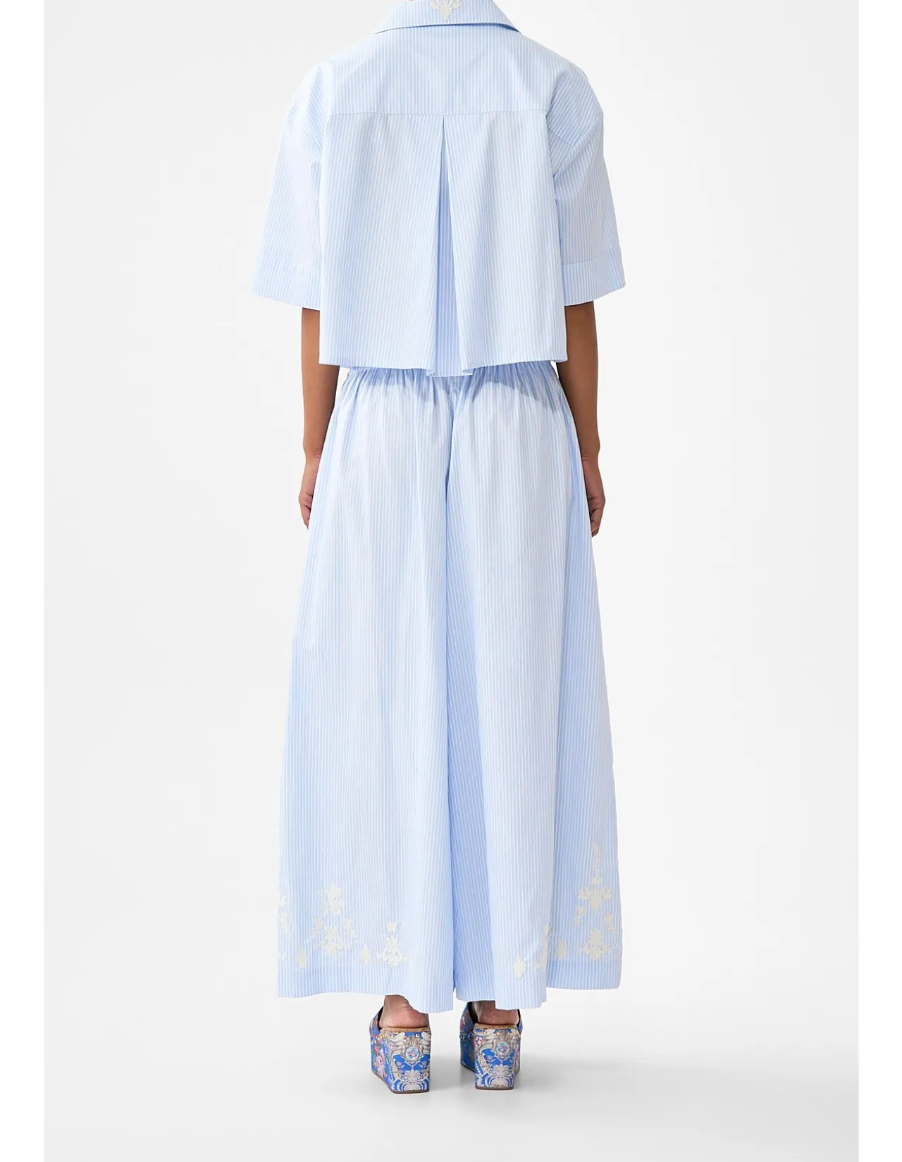 WIDE LEG ELASTIC WAIST PANT