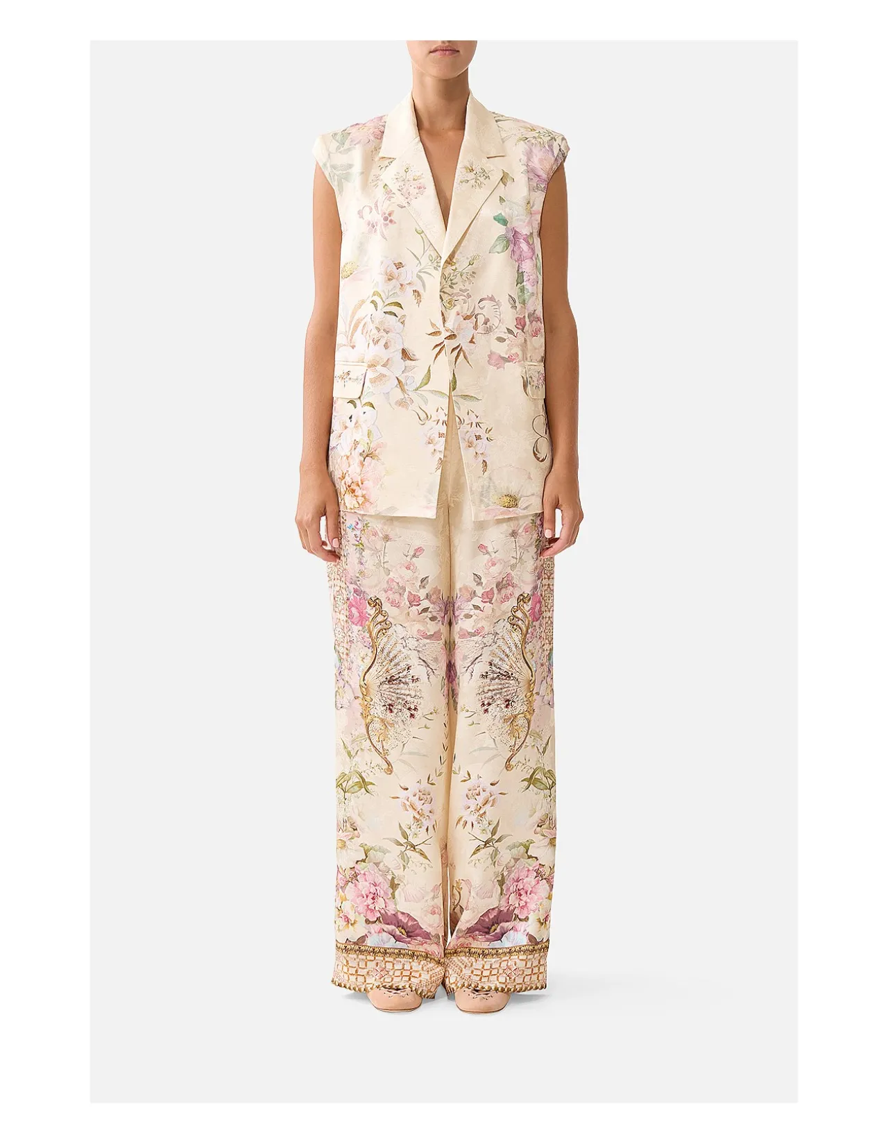 WIDE LEG WAISTED PANT