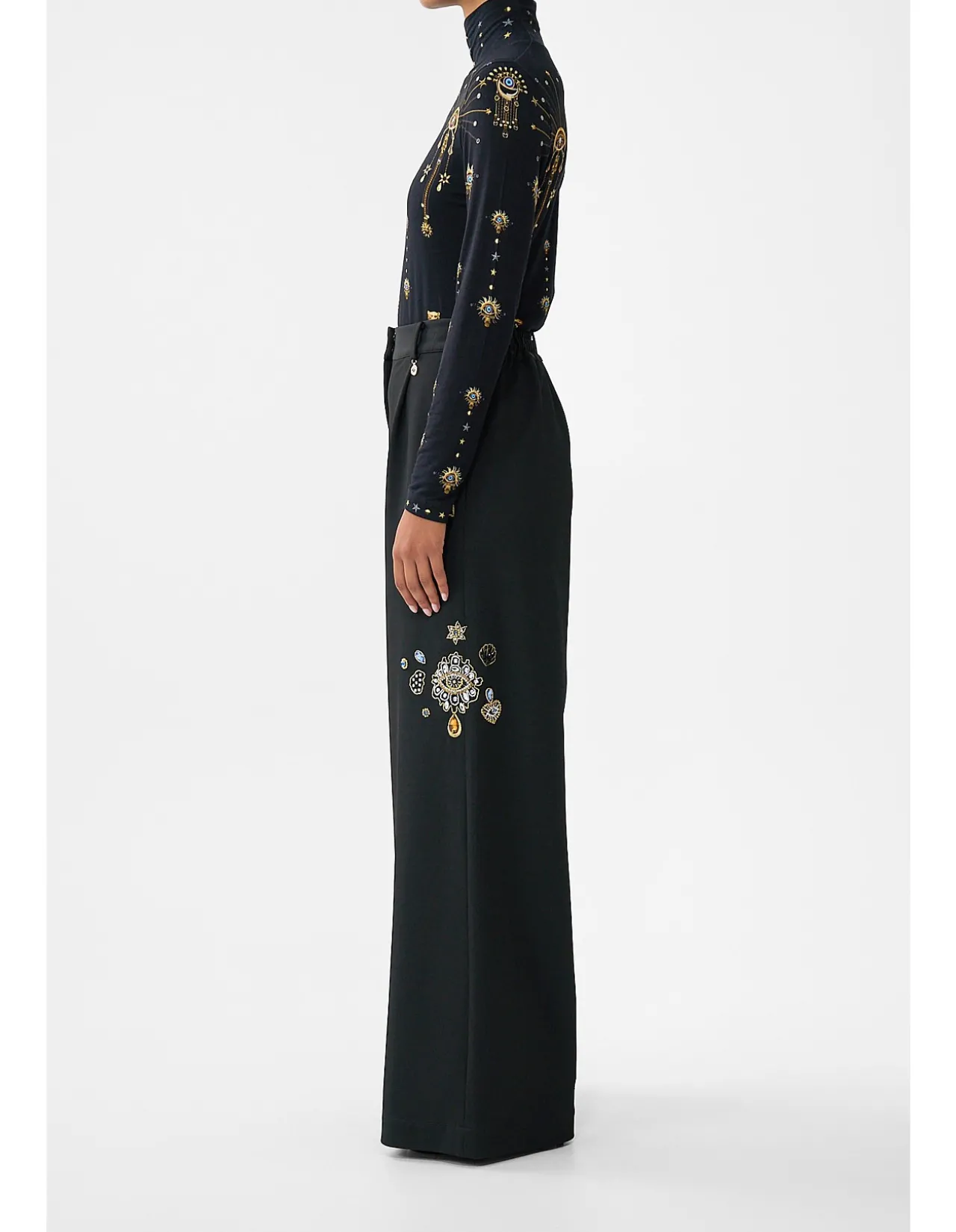 WIDE LEG WAISTED PANT