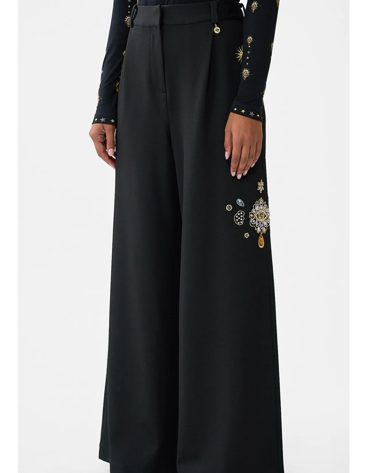 WIDE LEG WAISTED PANT