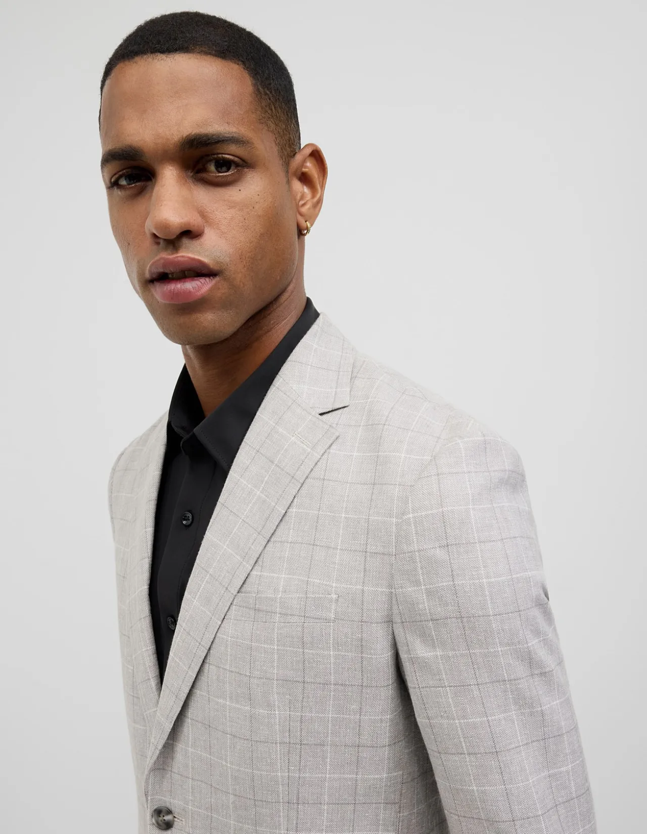 Windowpane Check Tailored Jacket