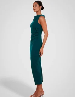 WINDSOR HIGH NECK MIDI DRESS