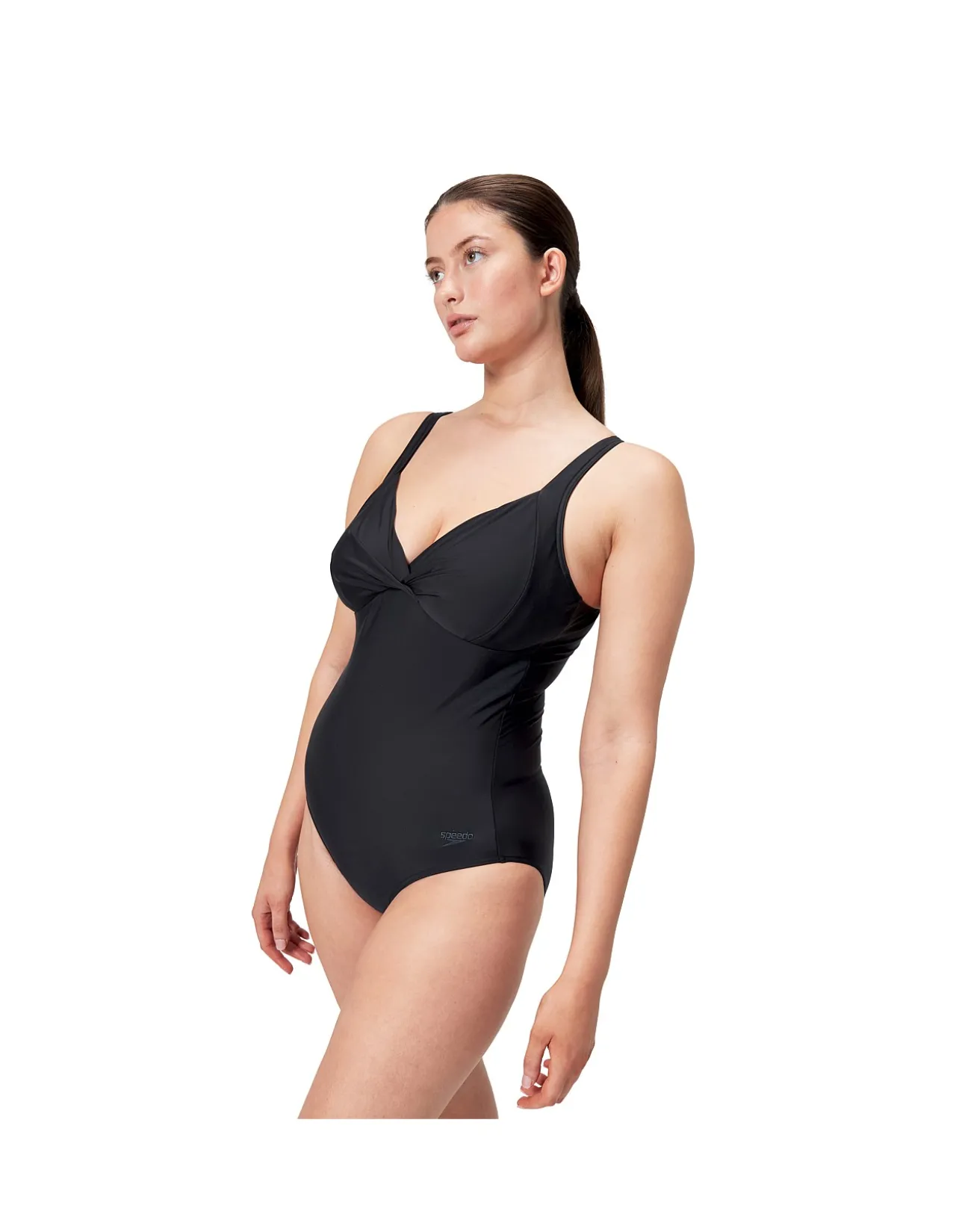 Womens Shaping Cross Knot One Piece Swimsuit