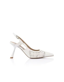 WOMEN'S Yana Pump High-Shine Leather & Lace SHOE