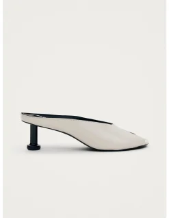 WOMEN's Catherine Light Grey Leather Mules