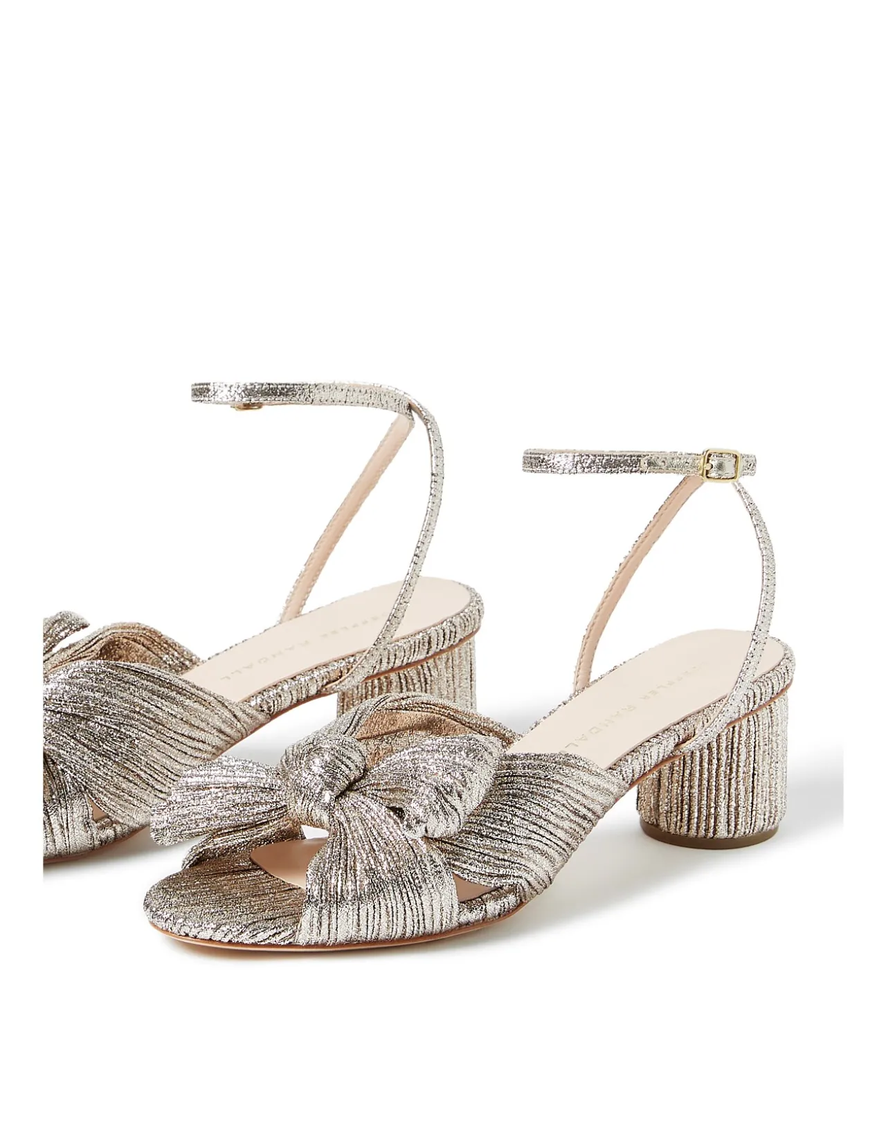 WOMEN'S DAHLIA PLEATED KNOT MULE WITH ANKLE STRAP