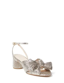 WOMEN'S DAHLIA PLEATED KNOT MULE WITH ANKLE STRAP