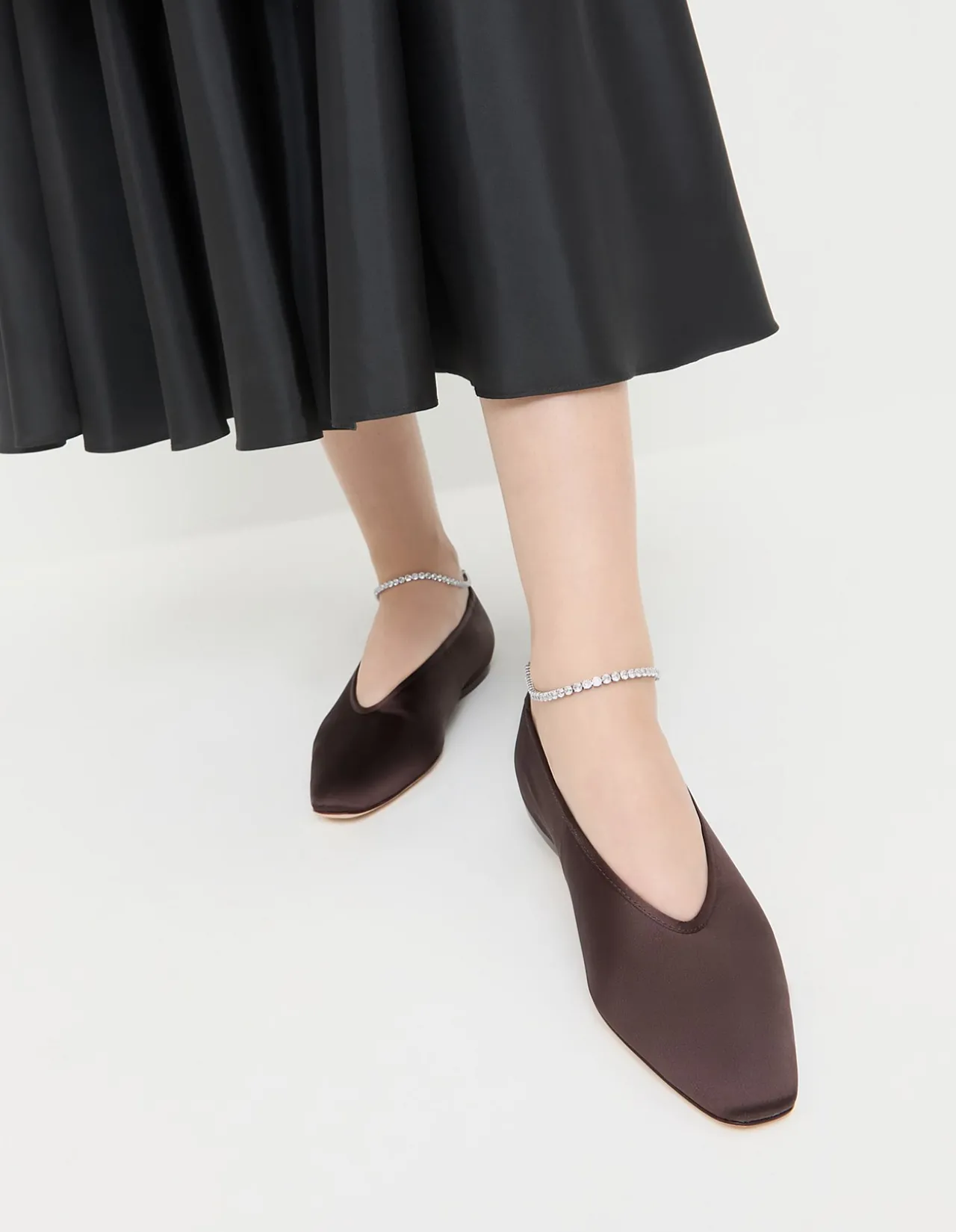 WOMEN'S EMERY SATIN BALLET WITH ANKLET