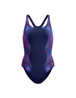 Womens Engineered Print Butterfly Back One Piece Swimsuit