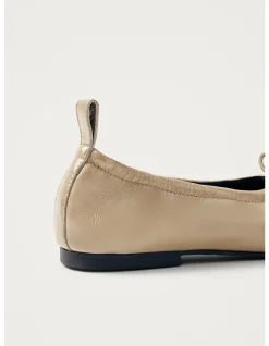 WOMEN's Rosalind Onix Beige Leather Ballet Flats