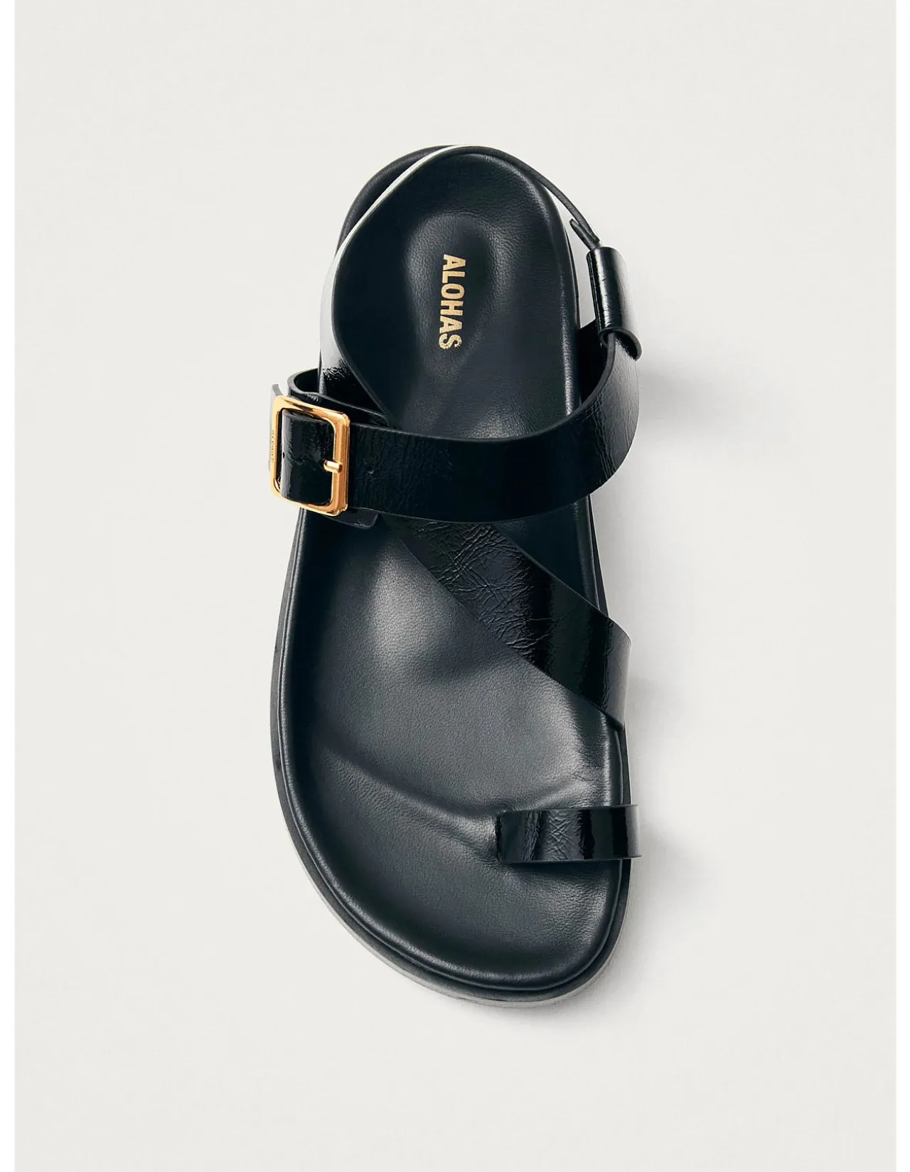 Women's Siren Onix Black Leather Sandals