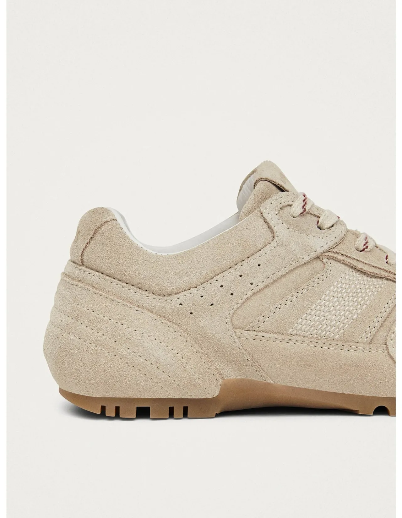 WOMEN's Tb.56 Suede Cream Leather Sneakers