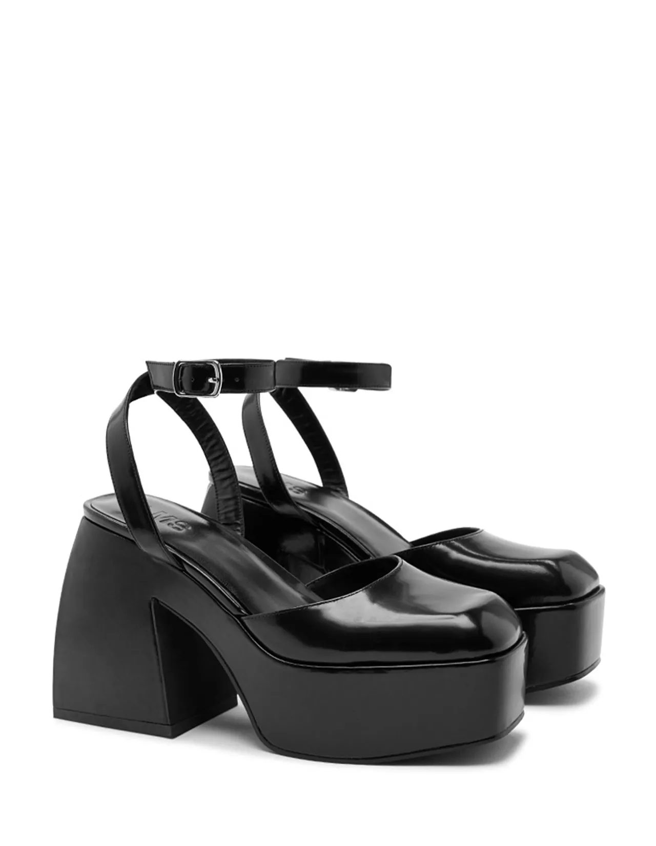 WOMEN'S THE TWIGGY BLACK PLATFORM SANDAL