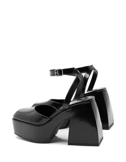 WOMEN'S THE TWIGGY BLACK PLATFORM SANDAL