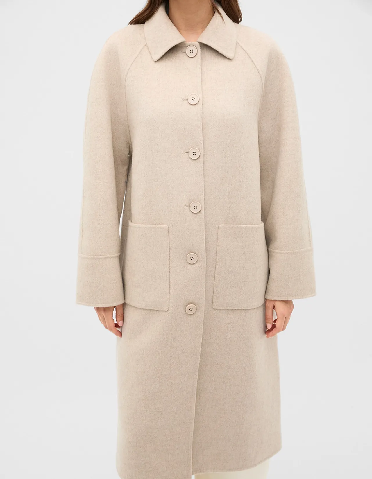 WOOL BLEND SCARF COAT