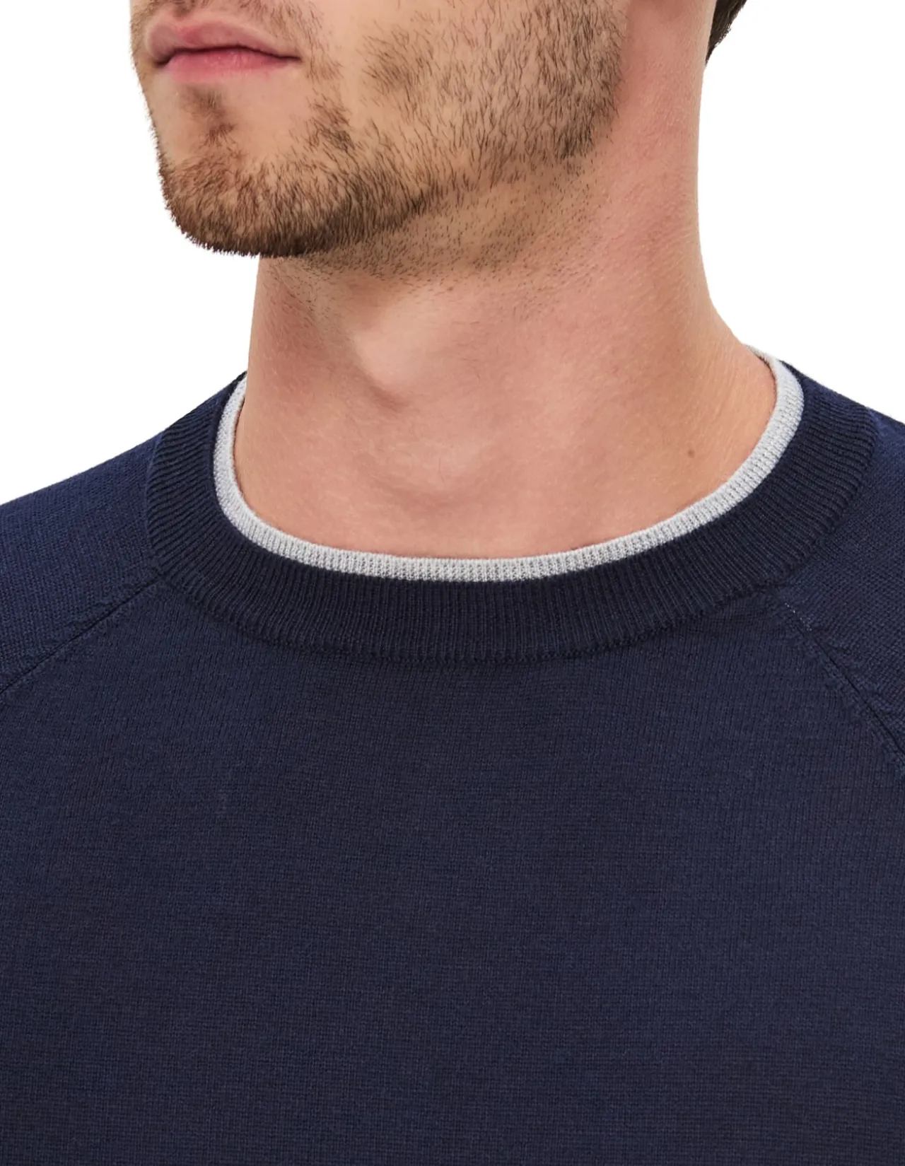 WOOL CREW NECK WITH RAGLAN SLEEVES KNITTED JUMPER