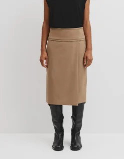 Wool Blend Wrap Skirt