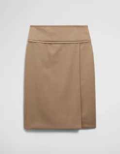 Wool Blend Wrap Skirt