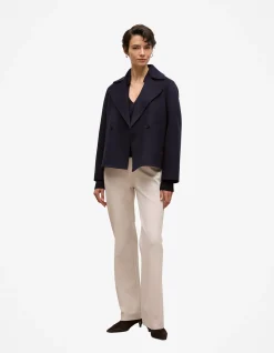 Wool Rib Collared Knit