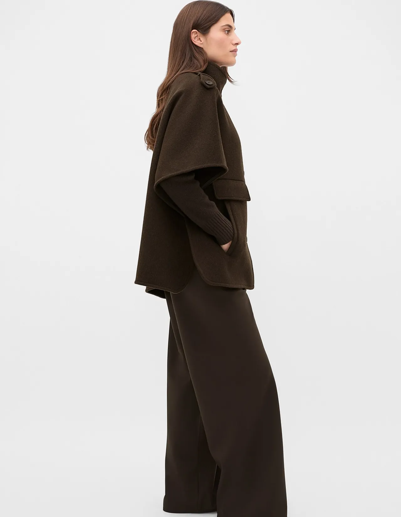 WOOL TRENCH CAPE