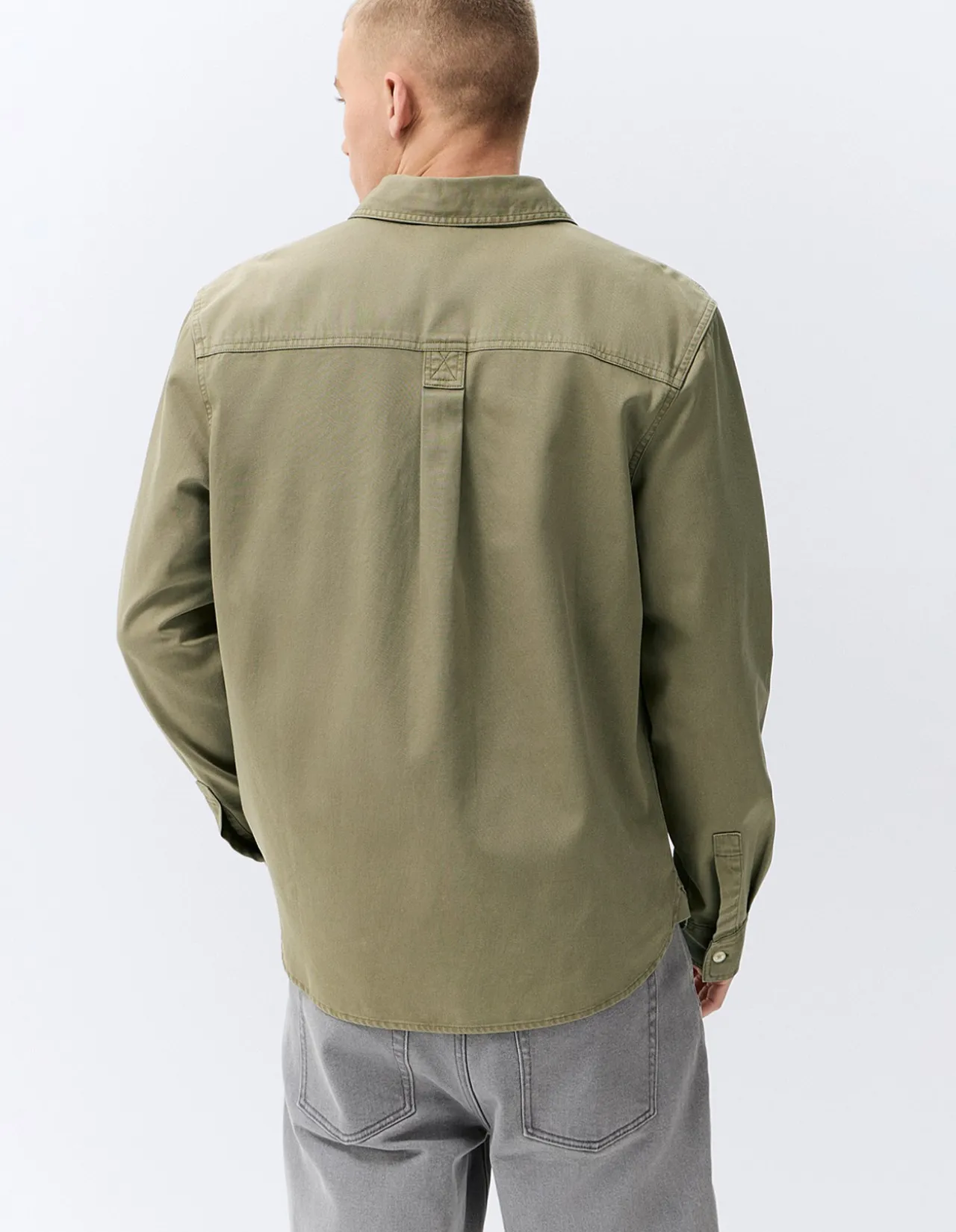 WORKER COLLARED LONG SLEEVE RELAXED FIT 100% COTTON COMFORTABLE SHIRT