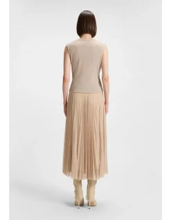 Wrap-front top in a slim fit