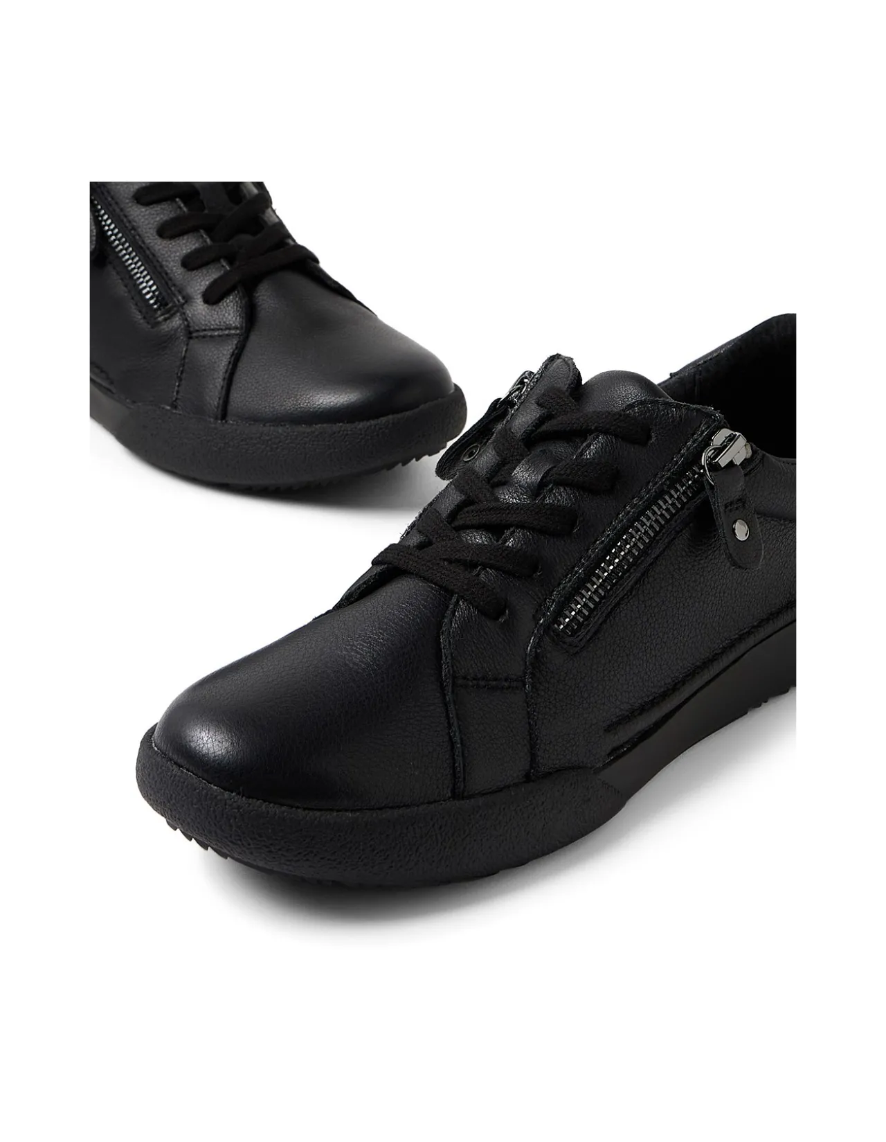 YANNAS SU BLACK BLACK SOLE LEATHER