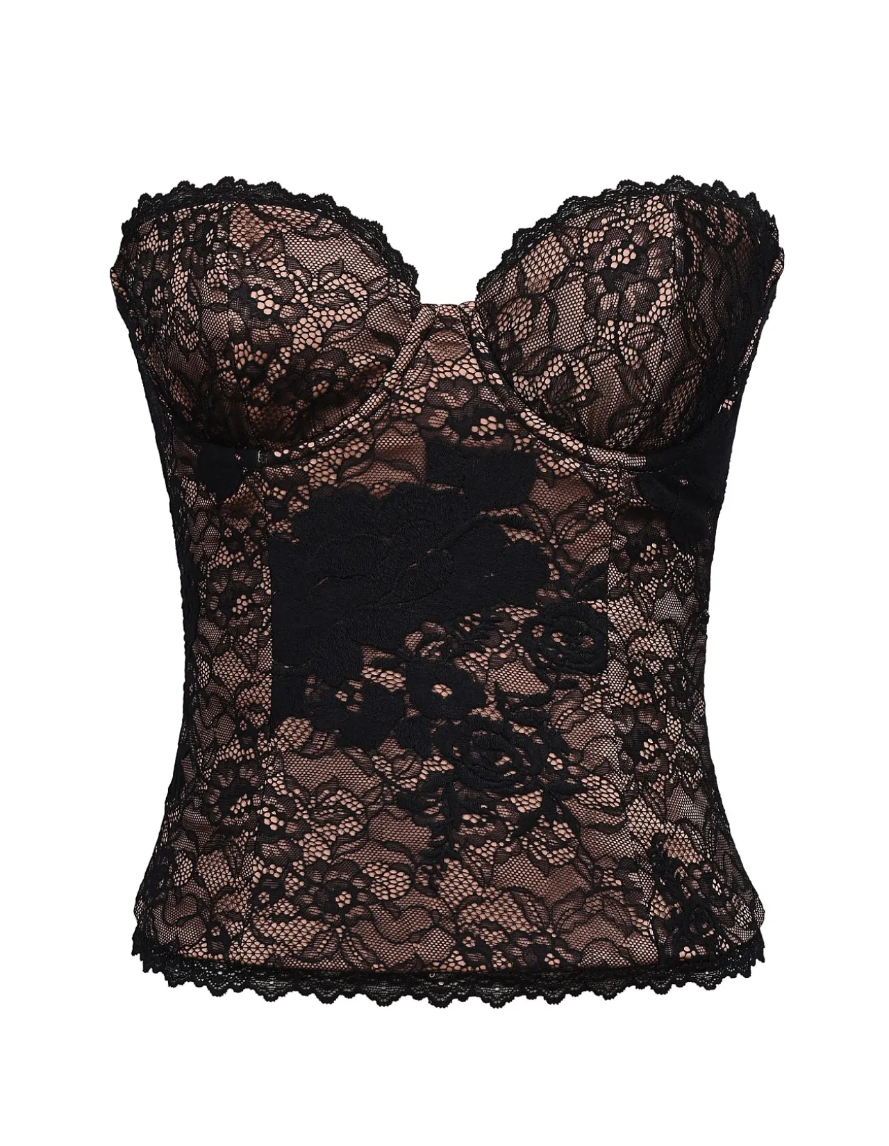 YARA LACE STRAPLESS CORSET TOP