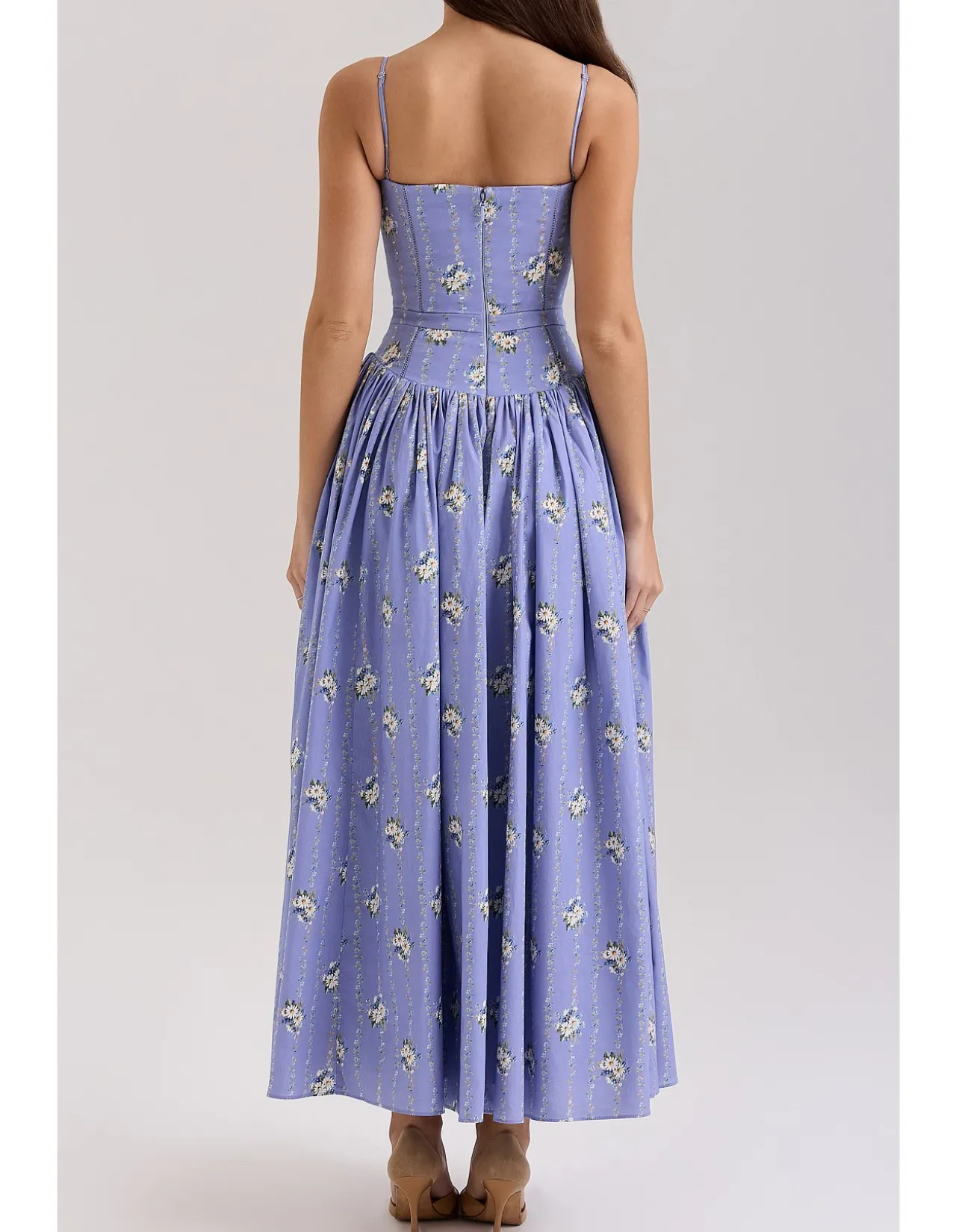 YSABELLA STRETCH COTTON MIDI SUNDRESS