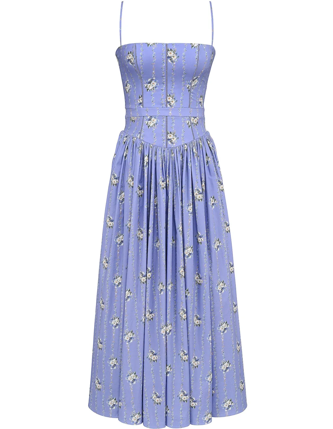 YSABELLA STRETCH COTTON MIDI SUNDRESS