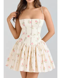 YSABELLA STRETCH COTTON MINI SUNDRESS