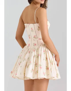 YSABELLA STRETCH COTTON MINI SUNDRESS