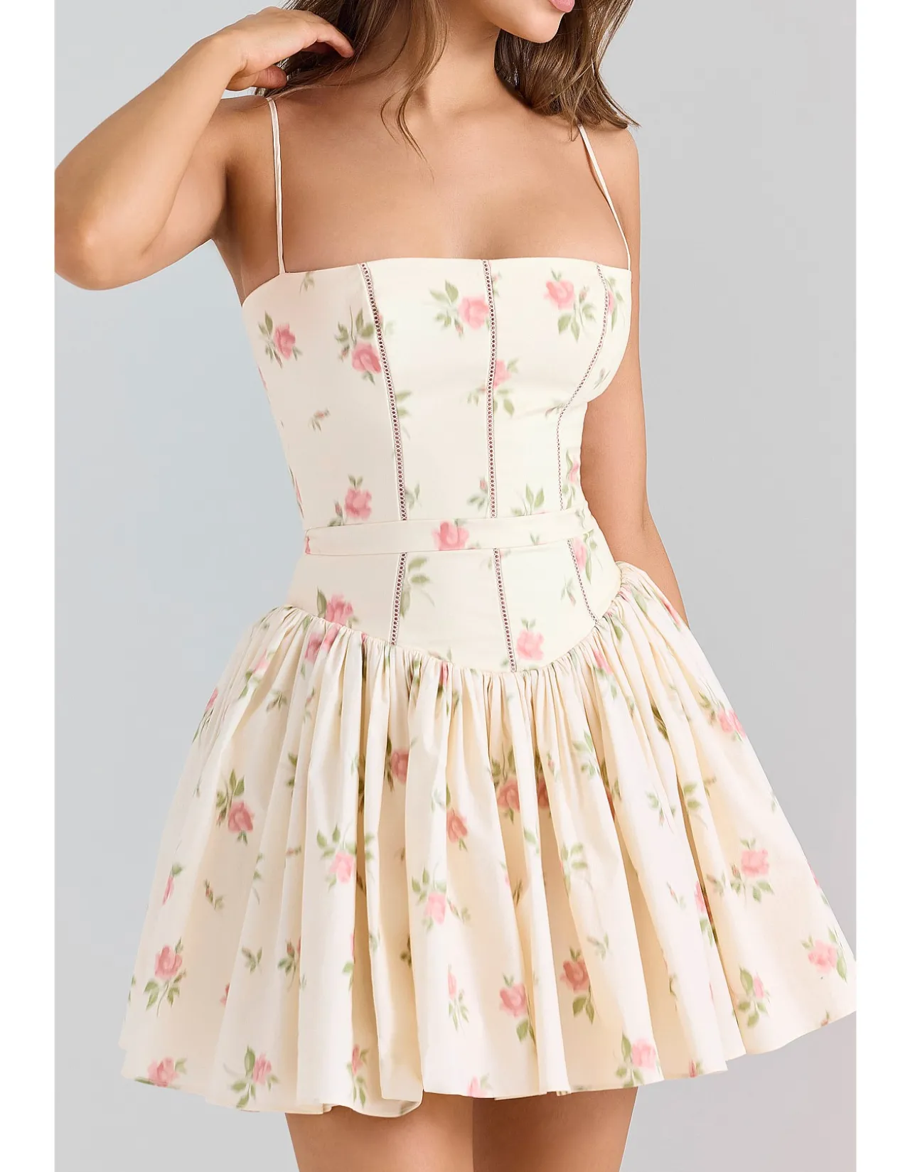 YSABELLA STRETCH COTTON MINI SUNDRESS