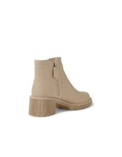 Zanto Block Heel Leather Ankle Boots