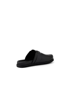 Zebec Buckle Detail Leather Clogs