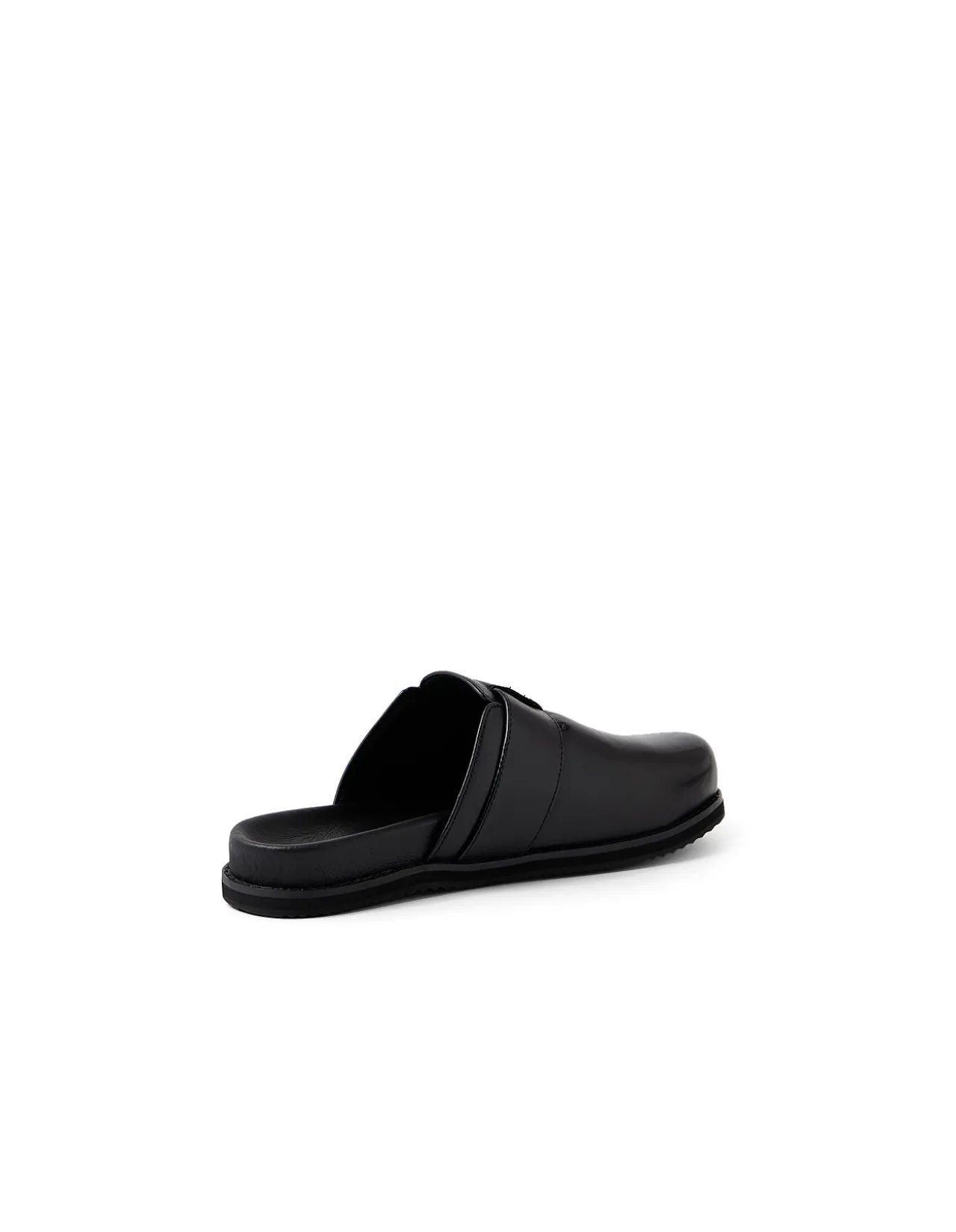 Zebec Buckle Detail Leather Clogs